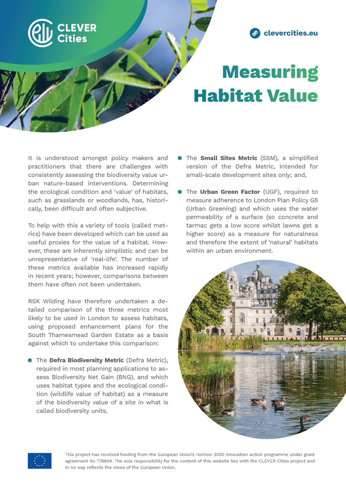 CLEVERCITIES Measuring Habitat Value v1